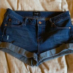 Dark wash shorts